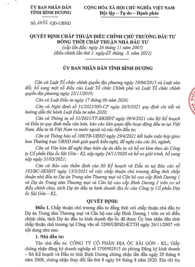 Chấp thuận đầu tư