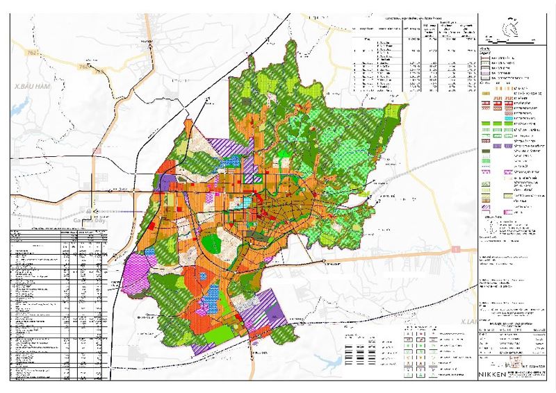 Bản đồ quy hoạch chung với tỷ lệ 1/5000