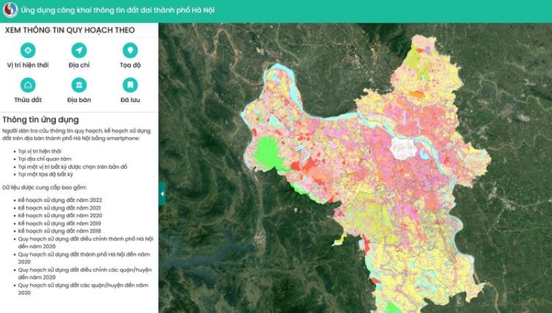 Tra cứu bản đồ quy hoạch trên website