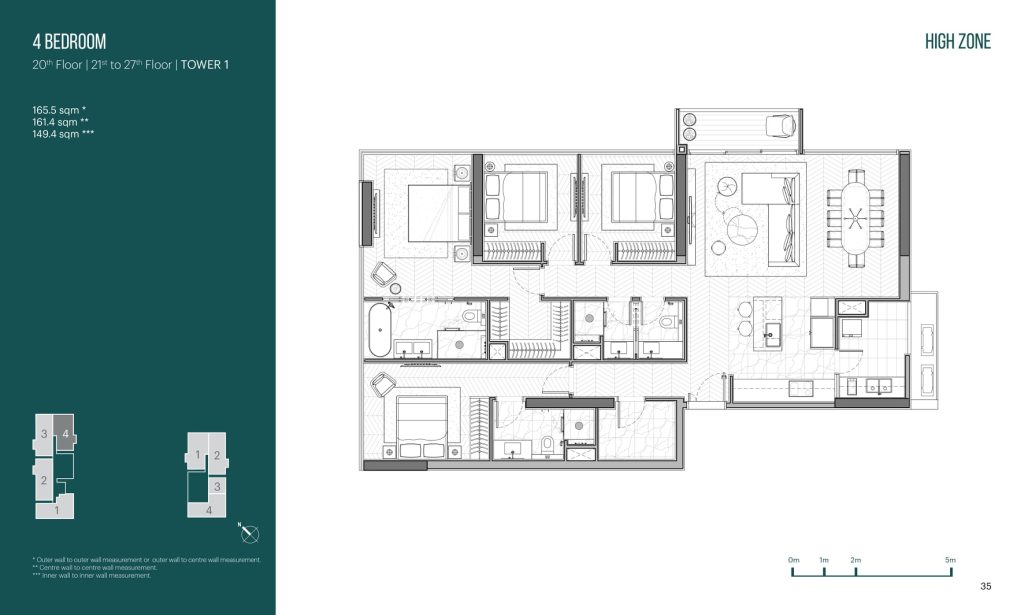 Layout căn hộ Empire City Thủ Thiêm