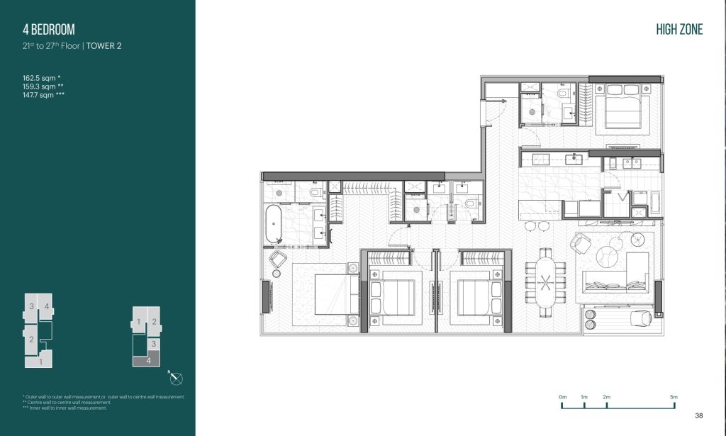 Layout căn hộ Empire City Thủ Thiêm