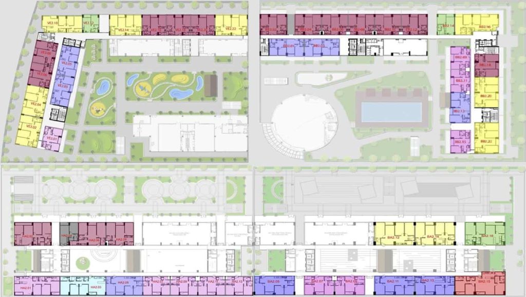Mặt bằng tổng thể dự án chung cư Bình Khánh