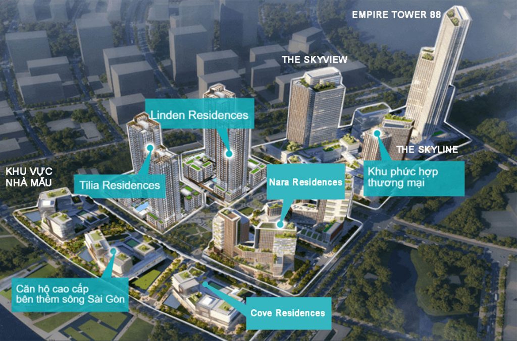 Mặt bằng tổng thể dự án Empire City Thủ Thiêm