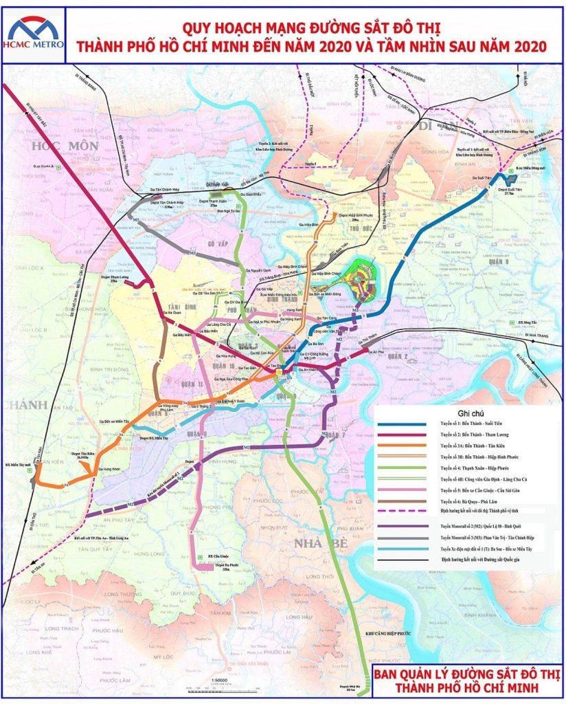 8 tuyến Metro tại TP.HCM