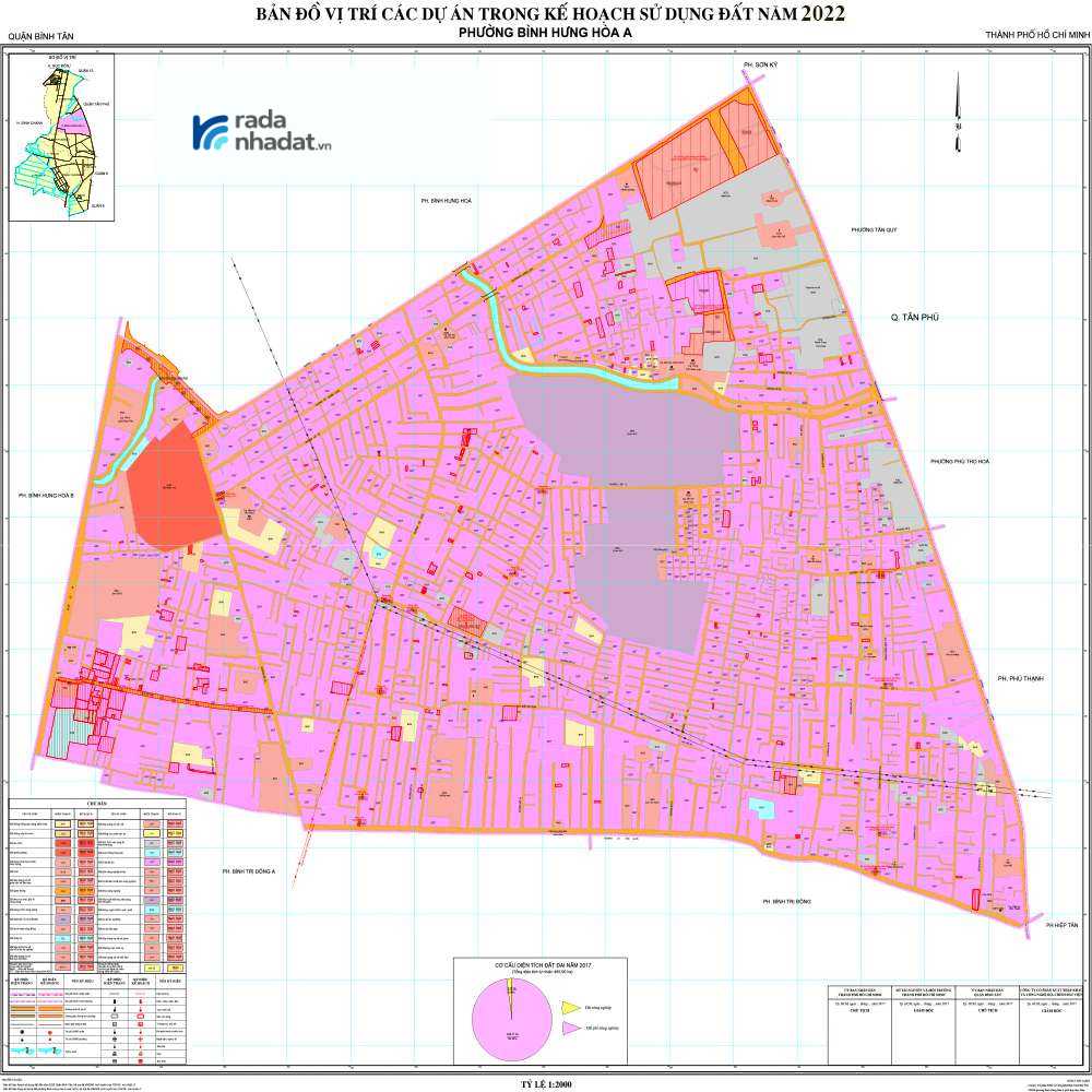 Bản đồ quy hoạch sử đất phường Bình Hưng Hòa A