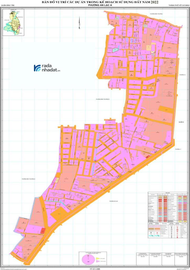 Bản đồ quy hoạch sử đất phường An Lạc A