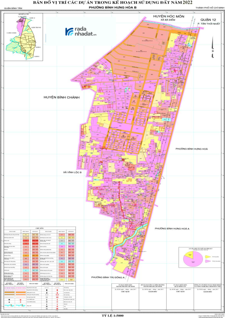 Bản đồ quy hoạch sử đất phường Bình Hưng Hòa B