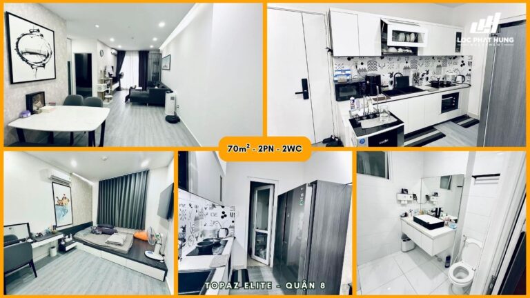 Căn hộ 2 phòng ngủ, 2 wc 70m2