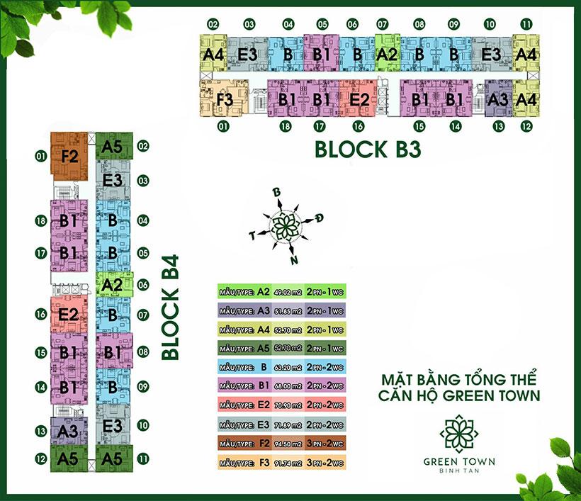 Mặt bằng tổng thể Block B3, B4 