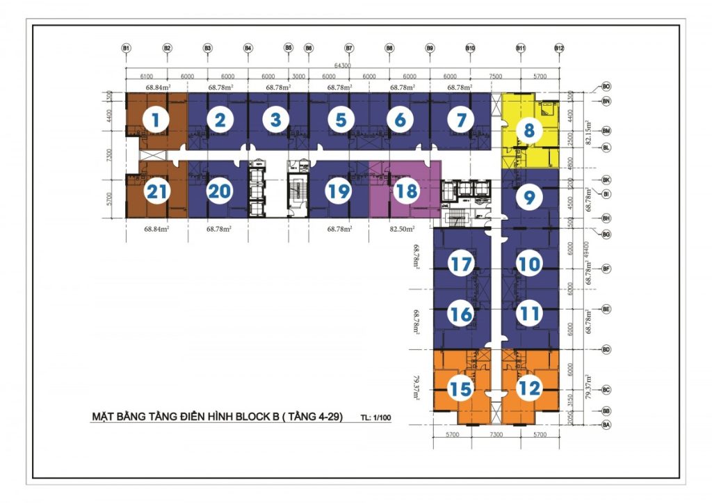 Mặt bằng Block B
