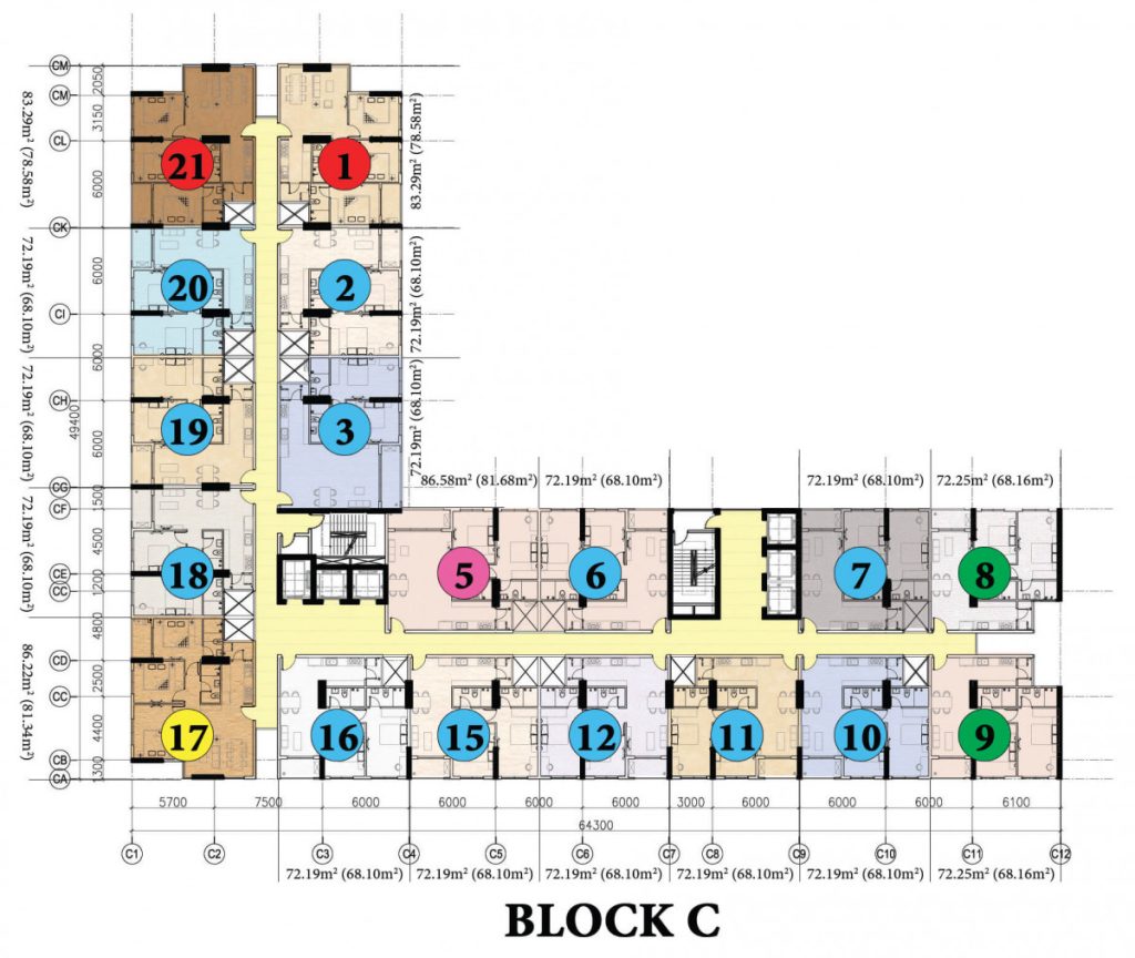 Mặt bằng Block C