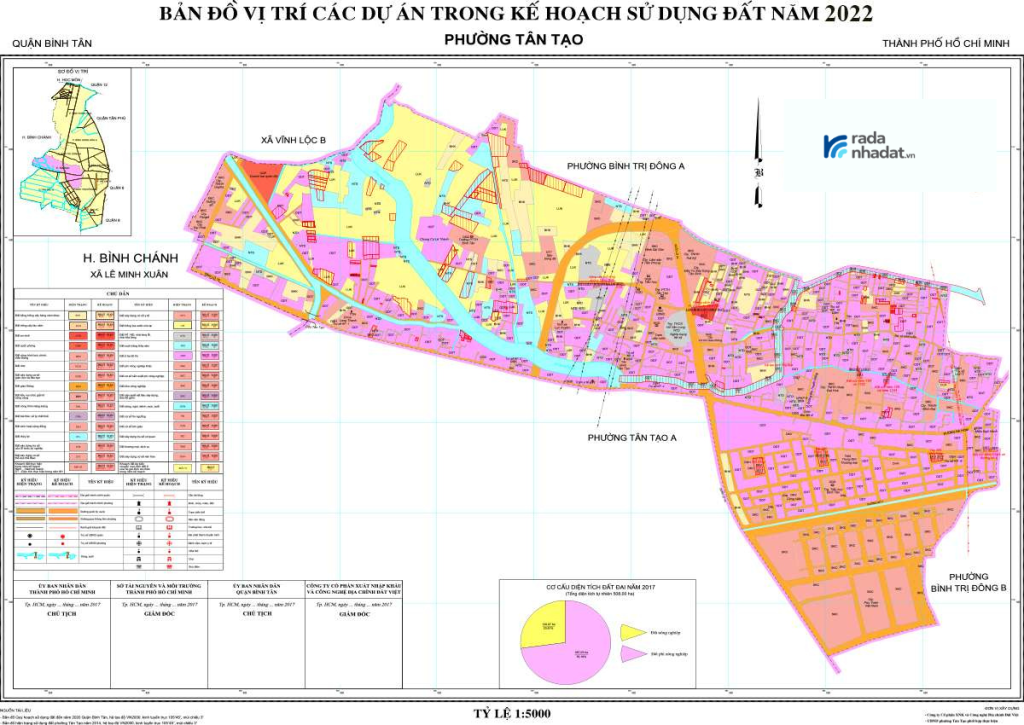 Bản đồ quy hoạch sử đất phường Tân Tạo