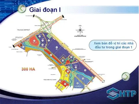 Quy hoạch giai đoạn 1 Khu Công Nghệ Cao Q.9