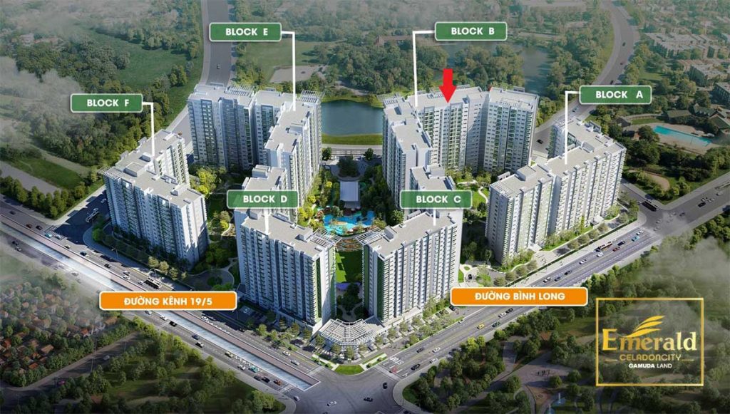 Phối cảnh phân khu Emerald - Celadon City