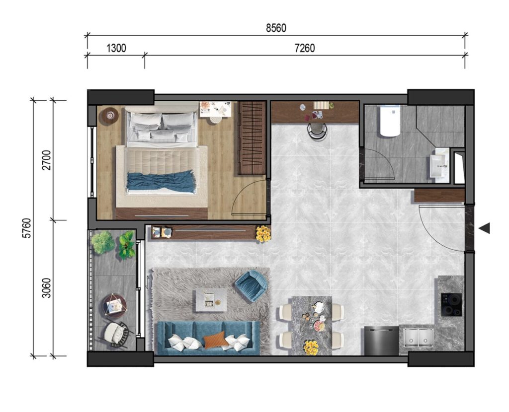 Layout căn hộ The Privia