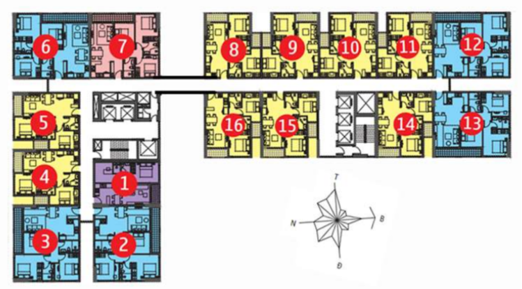 Mặt bằng tầng điển hình của tháp RS1 - Richstar