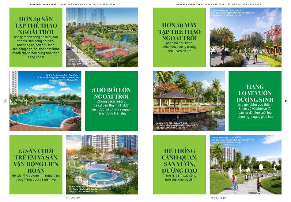 tiện ích tại Vinhomes Grand Park