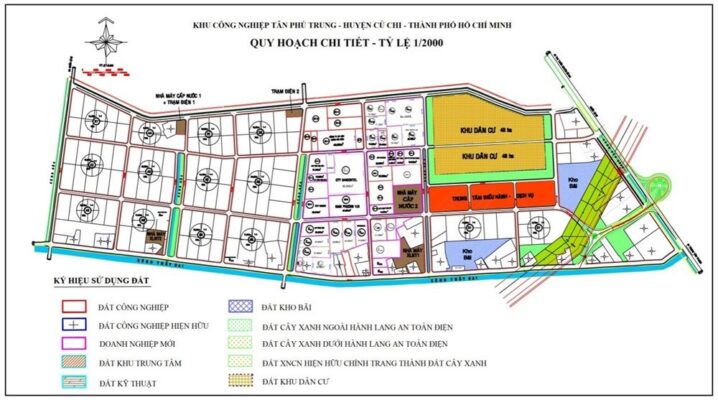 Bản quy hoạch 1/500 về chức năng và mục đích sử dụng đất