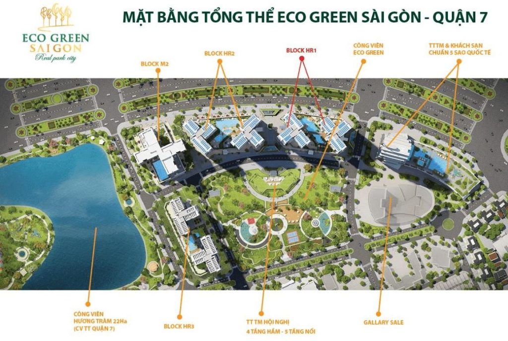 mặt bằng dự án Eco Green Quận 7