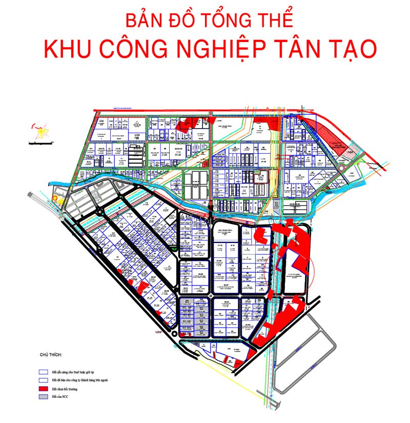 Bản đồ khu công nghiệp Tân Tạo