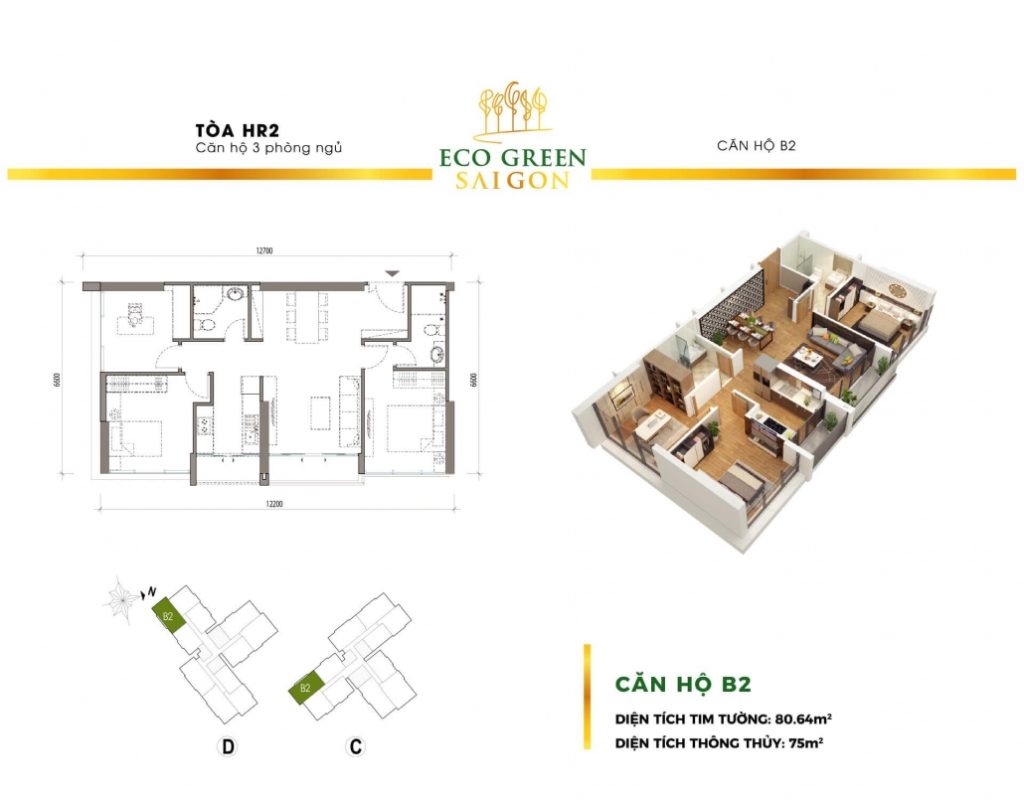 Thiết kế căn hộ Eco Green Quận 7