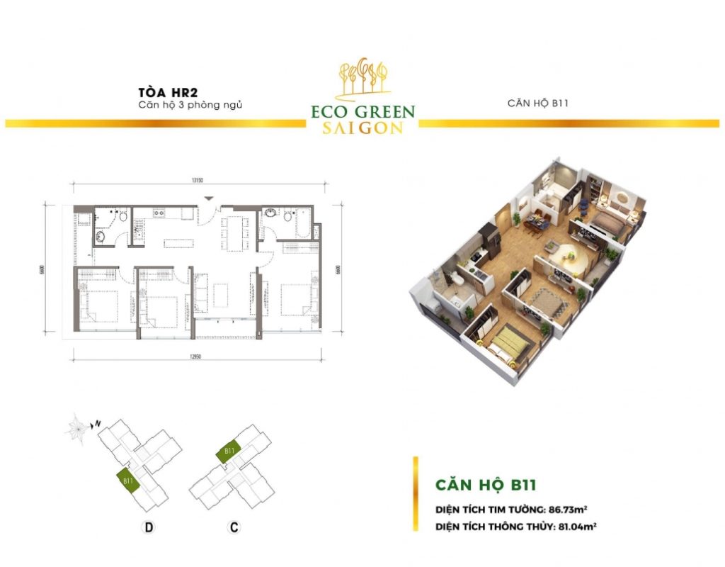 Thiết kế căn hộ Eco Green Quận 7