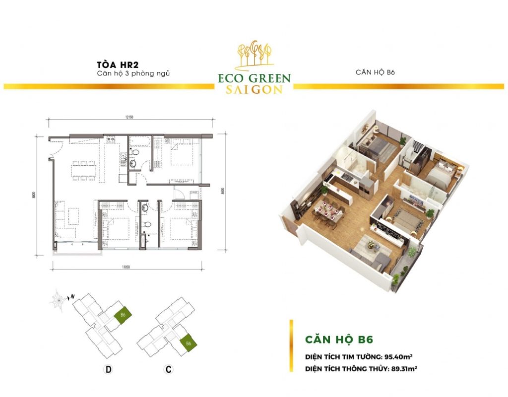 Thiết kế căn hộ Eco Green Quận 7