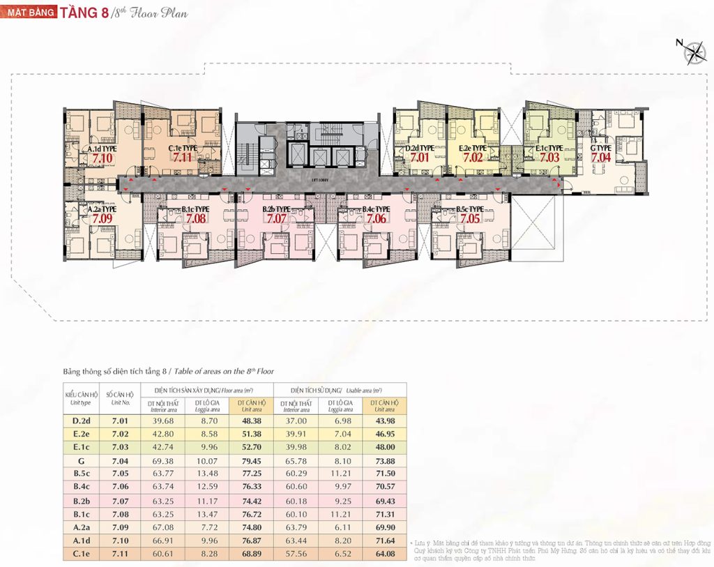 Mặt bằng tầng 8