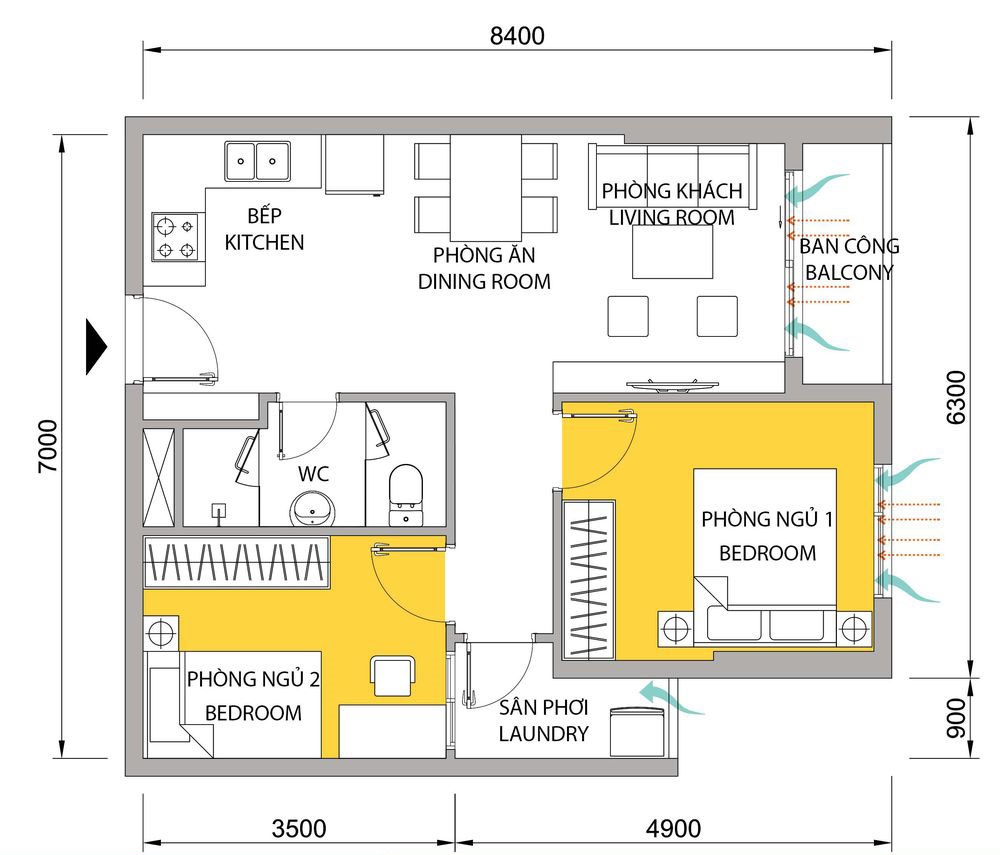 Thiết kế căn hộ chung cư M-One Quận 7