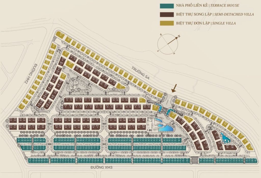 Mặt bằng tổng thể phân khu The Orchard dự án Sycamore CapitaLand