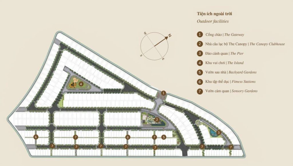 Mặt bằng tiện ích tại phân khu The Orchard thuộc dự án Sycamore Capitaland