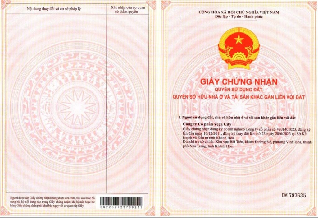 Giấy chứng nhận quyền sử dụng đất