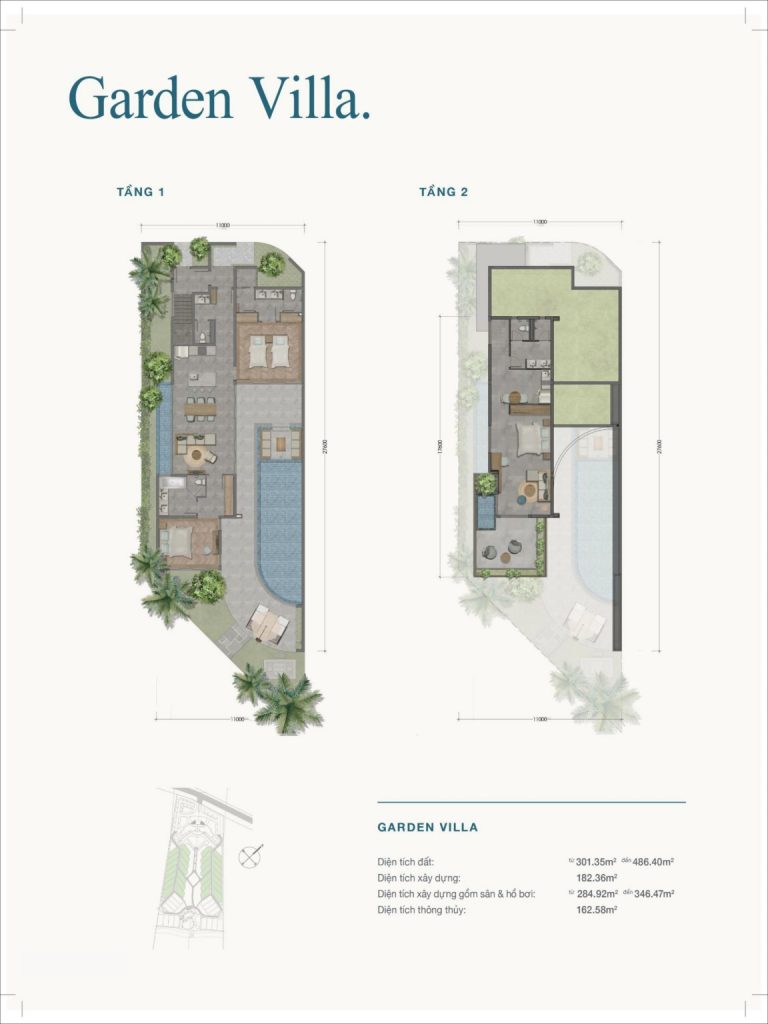 Layout garden villa