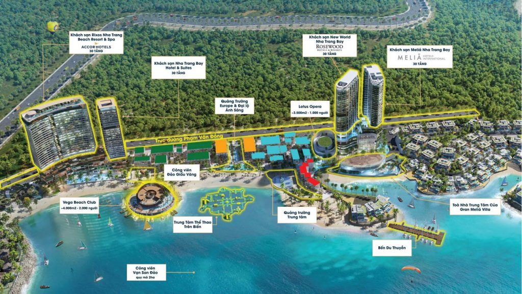 Mặt bằng dự án Biệt thự, nhà phố Vega City Bãi Tiên Nha Trang chủ đầu tư KDI Holdings