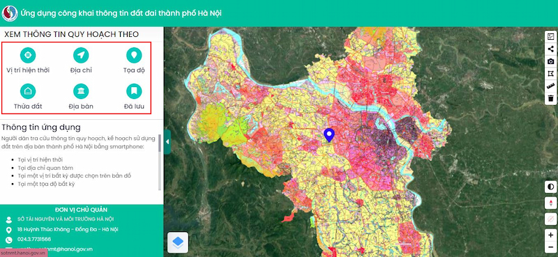 Trang chủ website quy hoạch tỉnh Hà Nội - tham khảo