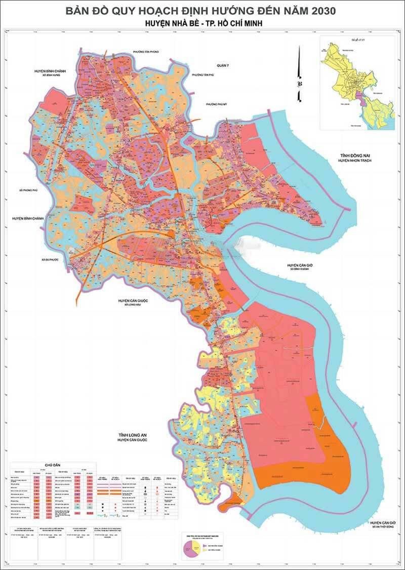Bản đồ quy hoạch huyện Nhà Bè với tỷ lệ 1/5000