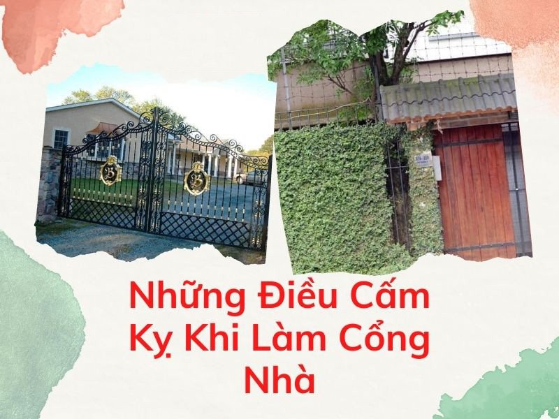 Những điều kiêng kỵ khi lắp đặt cổng nhà