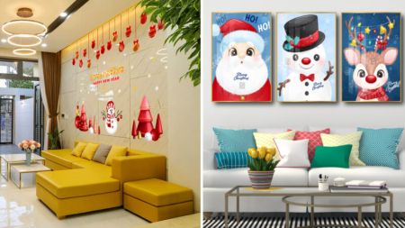 Ý tưởng trang trí Noel cho phòng tiếp khách