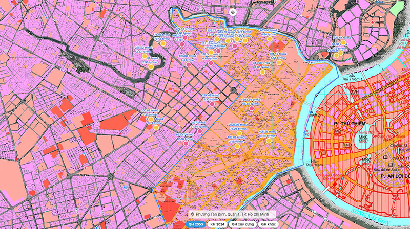 Bản đồ quy hoạch phường Tân Định Quận 1