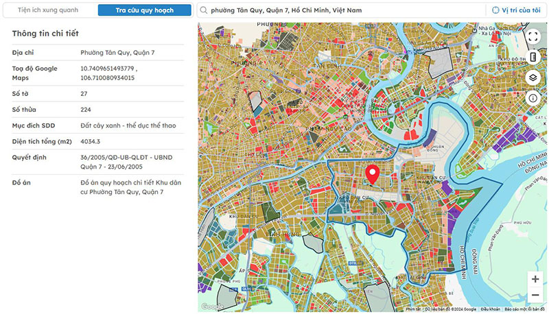 Bản đồ quy hoạch phường Tân Quy quận 7