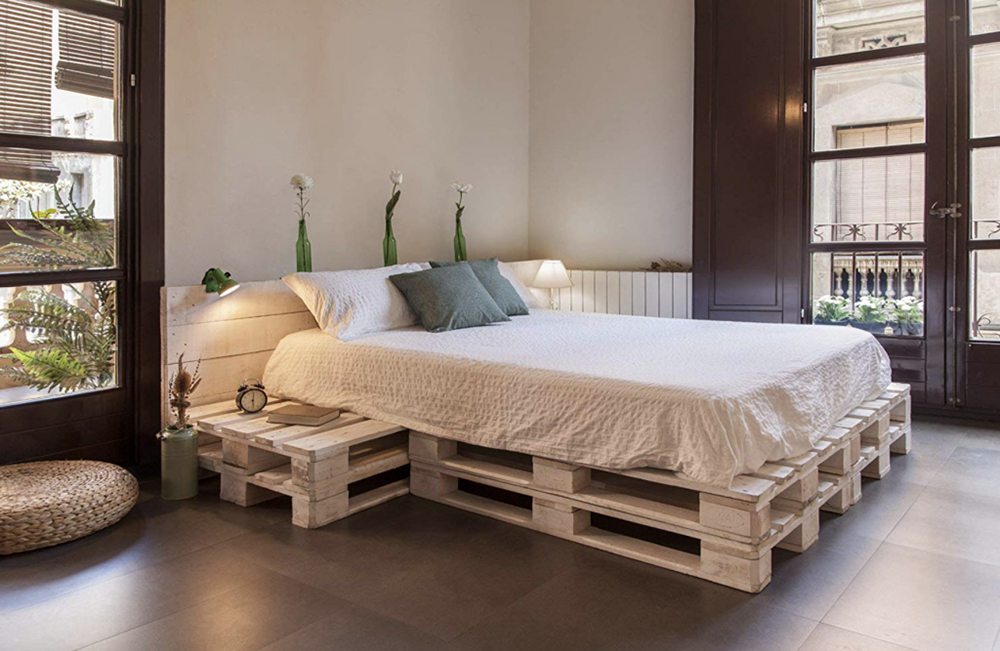 Giường pallet mang vẻ đẹp mộc mạc, gần gũi với thiên nhiên nhưng vẫn giữ được sự tinh tế