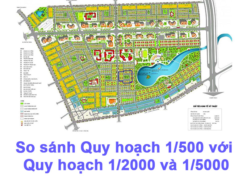 So sánh quy hoạch 1/500 với quy hoạch 1/2000 và 1/5000