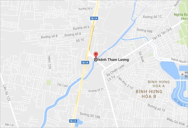 Vị trí cầu Tân Kỳ - Tân Quý