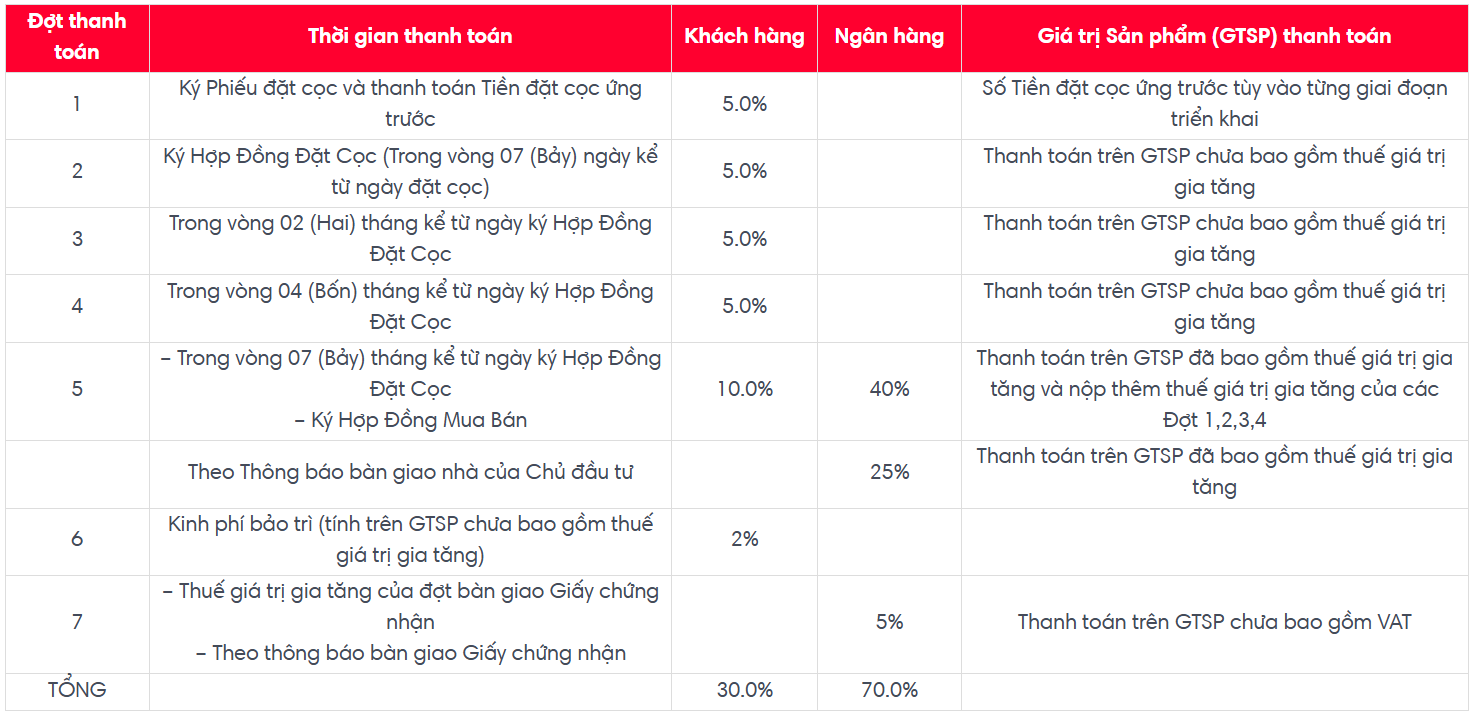 Chi tiết phương thức thanh toán vay 2