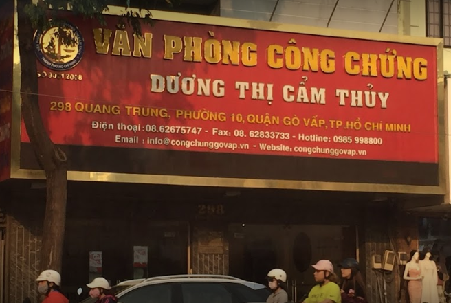 Văn phòng công chứng Dương Thị Cẩm Thủy