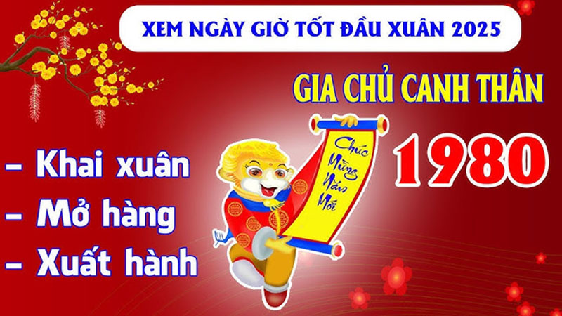 ngày khai trương tuổi canh thân