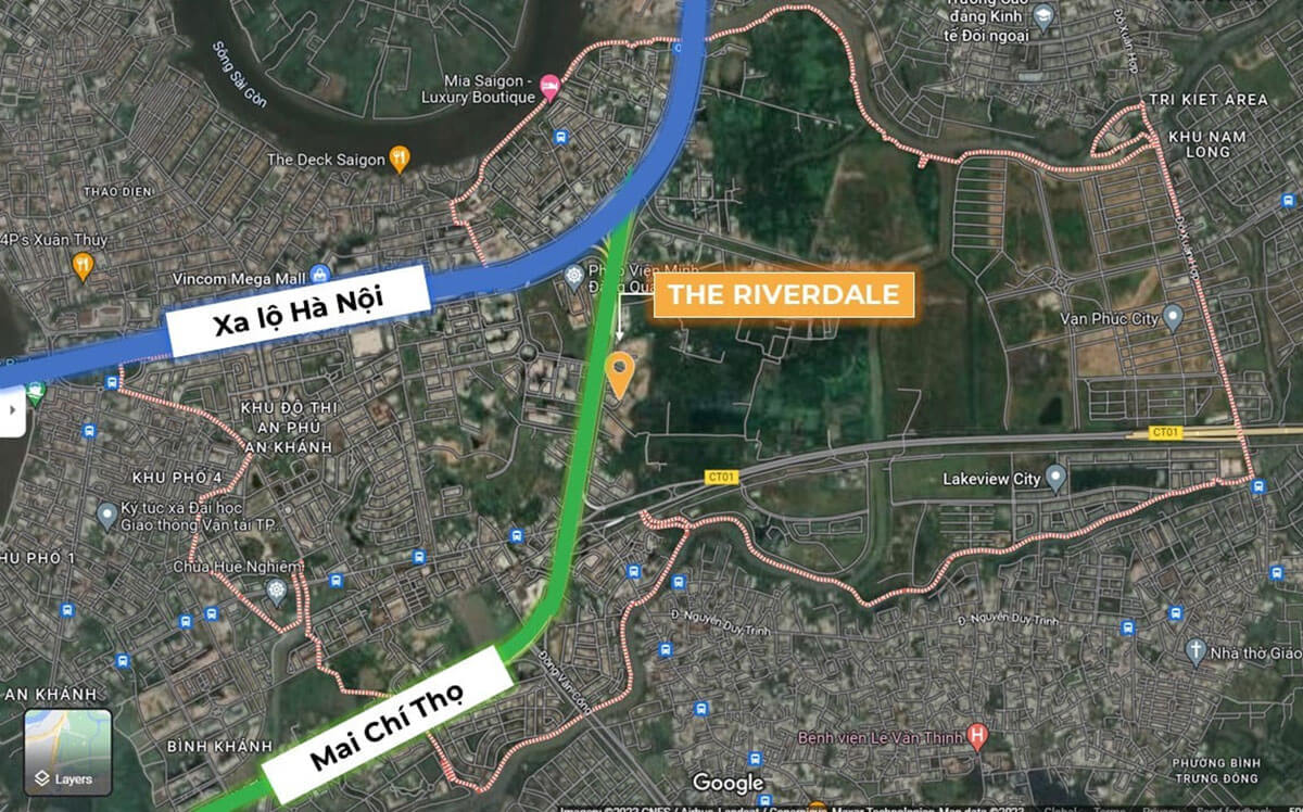 Vị trí của The Riverdale được đánh giá là một trong những điểm mạnh nổi bật