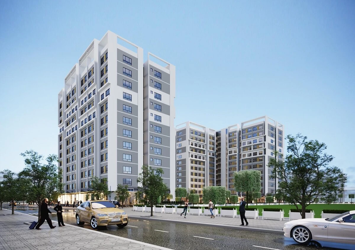 Phối cảnh nhà ở xã hội Rice City Thạch Bàn