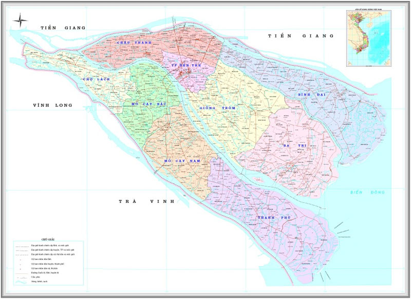 Bản đồ tỉnh Bến Tre
