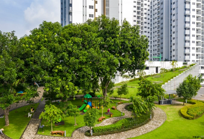 Hình chụp thực tế công viên trung tâm dự án